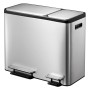 EKO Cubo de pedal EcoCasa 30+15 L plateado mate de EKO, Contenedores de residuos - Ref: Foro24-440010, Precio: 151,96 €, Desc...