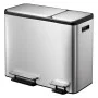 EKO Cubo de pedal EcoCasa 30+15 L plateado mate de EKO, Contenedores de residuos - Ref: Foro24-440010, Precio: 152,23 €, Desc...
