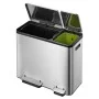 EKO Cubo de pedal EcoCasa 30+15 L plateado mate de EKO, Contenedores de residuos - Ref: Foro24-440010, Precio: 152,23 €, Desc...