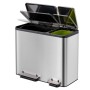 EKO Cubo de pedal EcoCasa 30+15 L plateado mate de EKO, Contenedores de residuos - Ref: Foro24-440010, Precio: 151,96 €, Desc...