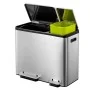 EKO Cubo de pedal EcoCasa 30+15 L plateado mate de EKO, Contenedores de residuos - Ref: Foro24-440010, Precio: 152,23 €, Desc...