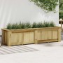 Arriate de madera de pino impregnada 196x50x50 cm en Macetas y jardineras | Comprar online en Foru.es