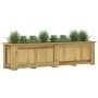 Arriate de madera de pino impregnada 196x50x50 cm en Macetas y jardineras | Comprar online en Foru.es