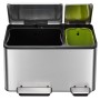 EKO Cubo de pedal EcoCasa 30+15 L plateado mate de EKO, Contenedores de residuos - Ref: Foro24-440010, Precio: 151,96 €, Desc...