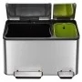 EKO Cubo de pedal EcoCasa 30+15 L plateado mate de EKO, Contenedores de residuos - Ref: Foro24-440010, Precio: 152,23 €, Desc...