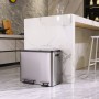 EKO Cubo de pedal EcoCasa 30+15 L plateado mate de EKO, Contenedores de residuos - Ref: Foro24-440010, Precio: 151,96 €, Desc...