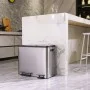 EKO Cubo de pedal EcoCasa 30+15 L plateado mate de EKO, Contenedores de residuos - Ref: Foro24-440010, Precio: 152,23 €, Desc...
