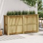 Arriate de madera de pino impregnada 196x50x100 cm en Macetas y jardineras | Comprar online en Foru.es