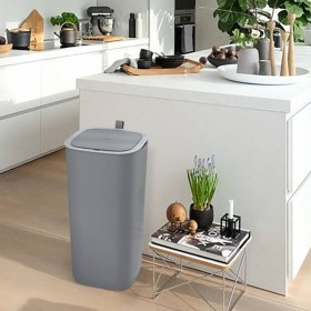 EKO Cubo de basura con sensor Morandi 30 L gris de EKO, Contenedores de residuos - Ref: Foro24-440058, Precio: 97,07 €, Descu...