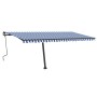 Toldo retráctil manual con luz LED azul y blanco 500x350 cm en Toldos | Comprar online en Foru.es