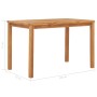 Mesa de comedor para jardín madera maciza de teca 120x70x77 cm en Mesas de jardín | Comprar online en Foru.es