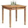Mesa de comedor de jardín madera maciza de teca 80x80x80 cm en Mesas de jardín | Comprar online en Foru.es