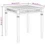 Mesa de comedor de jardín madera maciza de teca 80x80x80 cm en Mesas de jardín | Comprar online en Foru.es