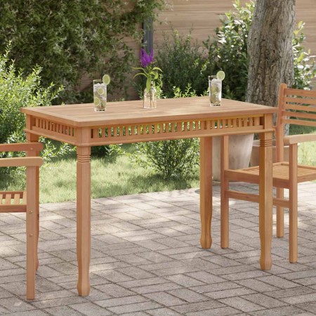 Mesa de comedor de jardín madera maciza de teca 110x65x80 cm en Mesas de jardín | Comprar online en Foru.es