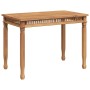 Mesa de comedor de jardín madera maciza de teca 110x65x80 cm en Mesas de jardín | Comprar online en Foru.es