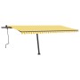 Toldo retráctil manual con luz LED amarillo y blanco 500x350 cm en Toldos | Comprar online en Foru.es