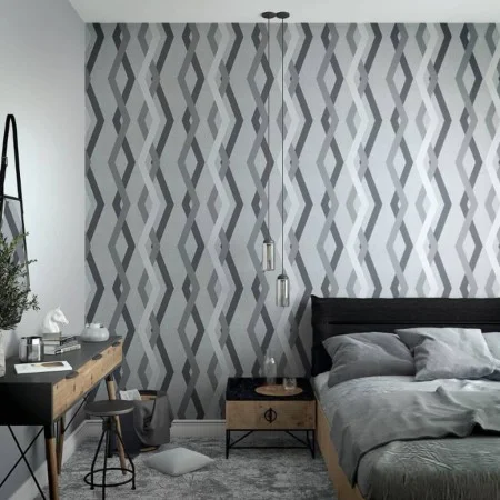 Topchic Papel de pared Graphic Lines Diamondss gris y negro de Noordwand, Papel pintado - Ref: Foro24-440464, Precio: 24,51 €...
