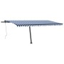 Toldo de pie automático azul y blanco 500x350 cm en Toldos | Comprar online en Foru.es