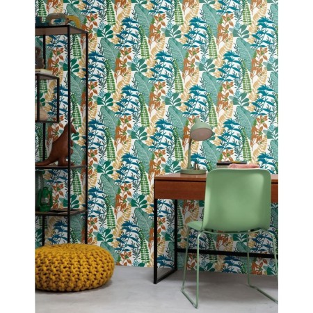 Good Vibes Papel de pared Big Leaves azul y verde de Noordwand, Papel pintado - Ref: Foro24-440439, Precio: 29,02 €, Descuent...
