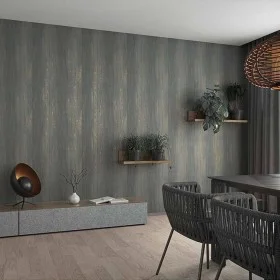 Topchic Papel de pared Stripes Effect gris metalizado de Noordwand, Papel pintado - Ref: Foro24-440475, Precio: 22,25 €, Desc...