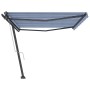 Toldo de pie automático azul y blanco 500x350 cm en Toldos | Comprar online en Foru.es