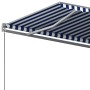Toldo de pie automático azul y blanco 500x350 cm en Toldos | Comprar online en Foru.es