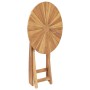 Mesa de jardín plegable madera maciza de teca Ø 60 cm en Mesas de jardín | Comprar online en Foru.es