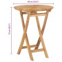 Mesa de jardín plegable madera maciza de teca Ø 60 cm en Mesas de jardín | Comprar online en Foru.es