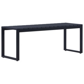 Banco de jardín tablero PS negro 120,5 cm en Bancos de jardín | Comprar online en Foru.es
