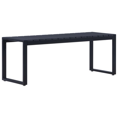 Banco de jardín tablero PS negro 120,5 cm en Bancos de jardín | Comprar online en Foru.es