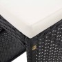 Mesa y taburetes altos jardín 9 pzas ratán sintético negro en Conjuntos de jardín | Comprar online en Foru.es