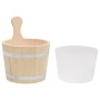 Set de cubeta y cucharón para sauna madera maciza de pino en Piscinas | Comprar online en Foru.es