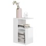 Mesa auxiliar madera contrachapada blanco brillante 36x30x56 cm de vidaXL, Mesas auxiliares - Ref: Foro24-802999, Precio: 36,...