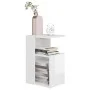 Mesa auxiliar madera contrachapada blanco brillante 36x30x56 cm de vidaXL, Mesas auxiliares - Ref: Foro24-802999, Precio: 34,...
