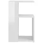 Mesa auxiliar madera contrachapada blanco brillante 36x30x56 cm de vidaXL, Mesas auxiliares - Ref: Foro24-802999, Precio: 34,...