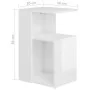 Mesa auxiliar madera contrachapada blanco brillante 36x30x56 cm de vidaXL, Mesas auxiliares - Ref: Foro24-802999, Precio: 34,...