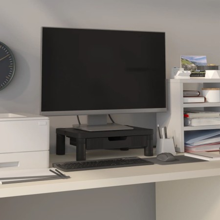 Soporte para monitor negro 43x30,5x13 cm en Muebles TV | Comprar online en Foru.es