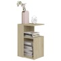 Mesa auxiliar de madera contrachapada color roble 36x30x56 cm de vidaXL, Mesas auxiliares - Ref: Foro24-802996, Precio: 28,04...