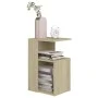 Mesa auxiliar de madera contrachapada color roble 36x30x56 cm de vidaXL, Mesas auxiliares - Ref: Foro24-802996, Precio: 27,79...