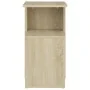 Mesa auxiliar de madera contrachapada color roble 36x30x56 cm de vidaXL, Mesas auxiliares - Ref: Foro24-802996, Precio: 27,79...