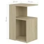 Mesa auxiliar de madera contrachapada color roble 36x30x56 cm de vidaXL, Mesas auxiliares - Ref: Foro24-802996, Precio: 27,79...