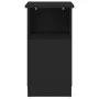 Mesa auxiliar de madera contrachapada negro 36x30x56 cm de vidaXL, Mesas auxiliares - Ref: Foro24-802994, Precio: 29,46 €, De...