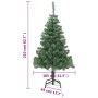 Árbol de Navidad artificial con soporte acero 910 ramas 210 cm en Decoración Festiva y Estacional | Comprar online en Foru.es