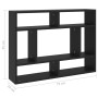 Estantería de pared madera contrachapada negro 75x16x55 cm de vidaXL, Estantes y estanterías - Ref: Foro24-803003, Precio: 36...