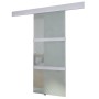 Puerta corredera de cristal y aluminio 178 cm plateado en Puertas | Comprar online en Foru.es