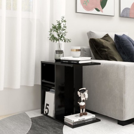 Mesa auxiliar de madera contrachapada negro 50x30x50 cm de vidaXL, Mesas auxiliares - Ref: Foro24-803021, Precio: 28,19 €, De...