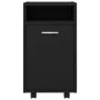 Armario auxiliar ruedas madera contrachapada negro 33x38x60 cm de vidaXL, Taquillas y armarios de almacenamiento - Ref: Foro2...