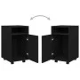 Armario auxiliar ruedas madera contrachapada negro 33x38x60 cm de vidaXL, Taquillas y armarios de almacenamiento - Ref: Foro2...