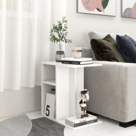 Mesa auxiliar de madera contrachapada blanco 50x30x50 cm de vidaXL, Mesas auxiliares - Ref: Foro24-803020, Precio: 27,36 €, D...