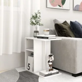 Mesa auxiliar de madera contrachapada blanco 50x30x50 cm de vidaXL, Mesas auxiliares - Ref: Foro24-803020, Precio: 29,40 €, D...